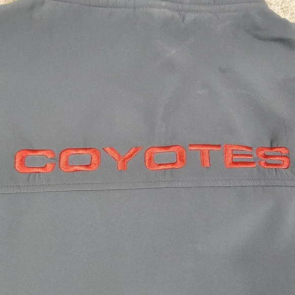 Arizona Coyotes NHL Softshell Jacket Men's Large Gray Embroidered Logo Full Zip